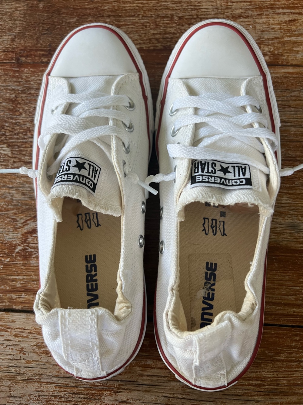 Converse All Star Chuck Taylor a slip On White Canvas Sneakers Low Top Women’s 8 - Picture 16 of 16